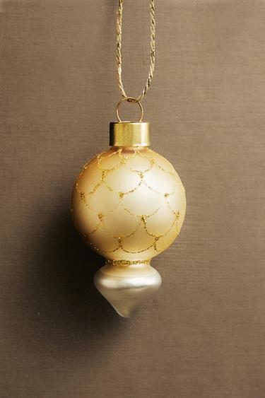 MINI BAUBLE CHRISTMAS TREE DECORATION - Yellow by Zara - Image 4