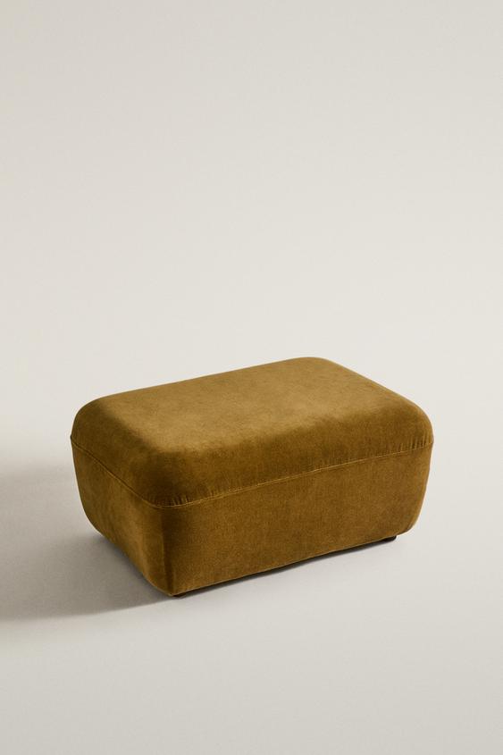 ZAMATOVÝ POUF - Olivová zelená zn. Zara - Obrázok 0