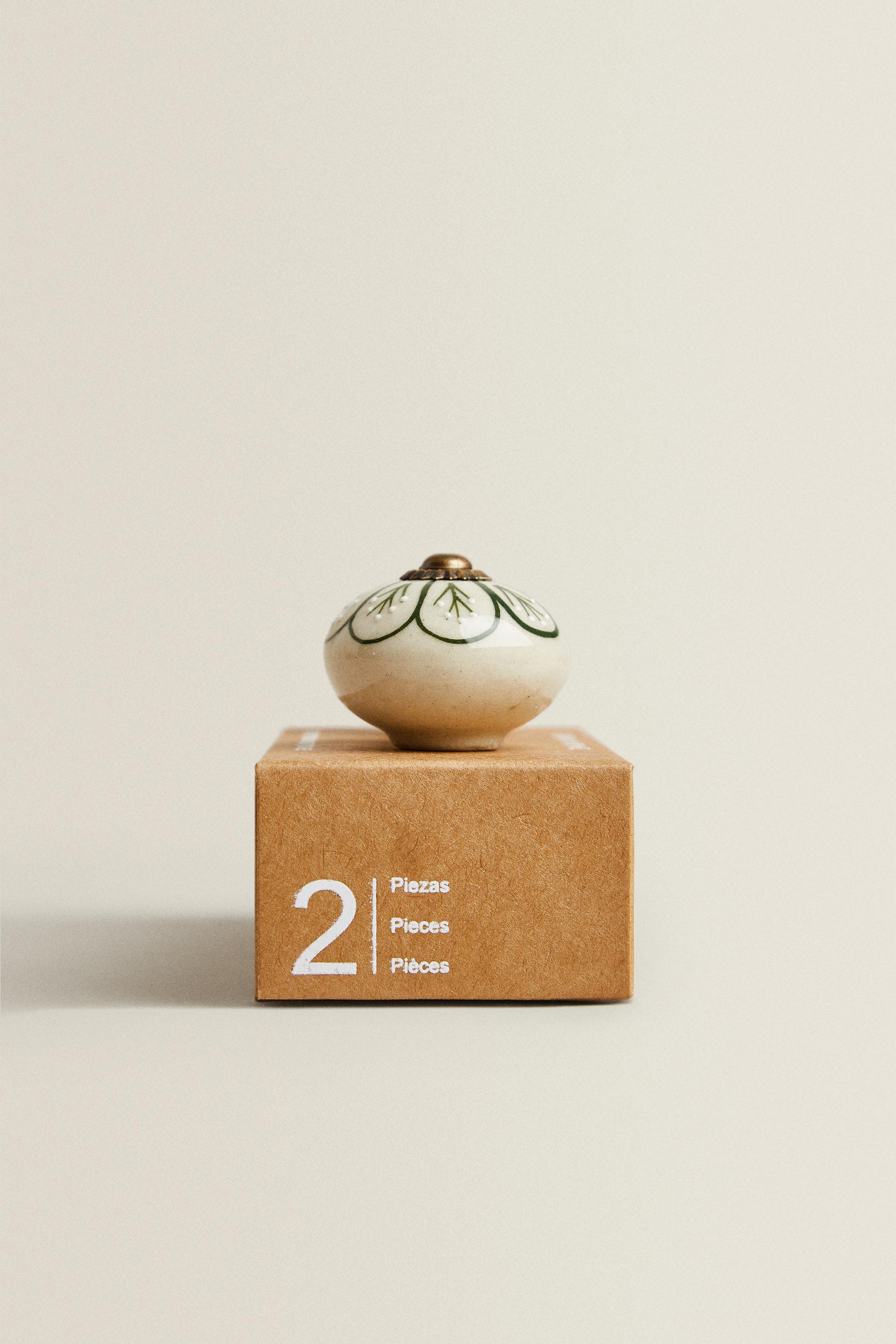 PACK POIGNÉES CÉRAMIQUE FLEUR (PACK DE 2)
