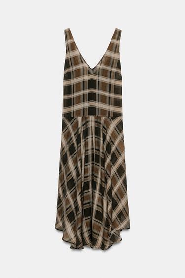 CHECK MIDI DRESS - Multicoloured by Zara - Image 0