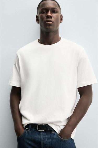 LOT DE 3 T-SHIRTS BASIC MEDIUM WEIGHT - Blanc de Zara - Image 7