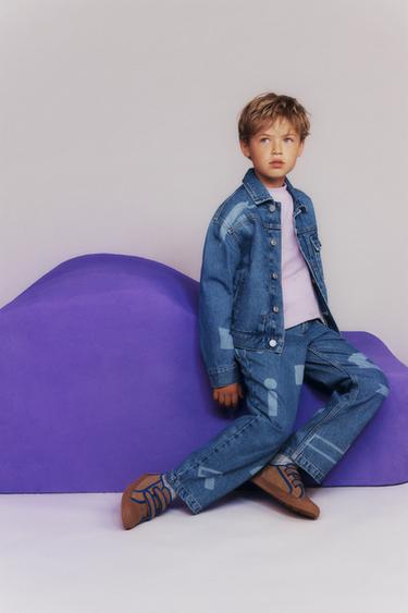 JEANS SKATER ESTAMPADO - Azul da Zara