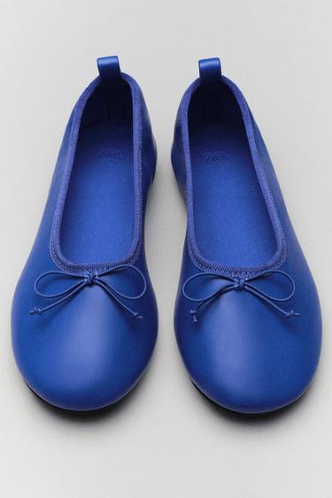 Zara BASIC BALLET FLATS - Blue - Image 0