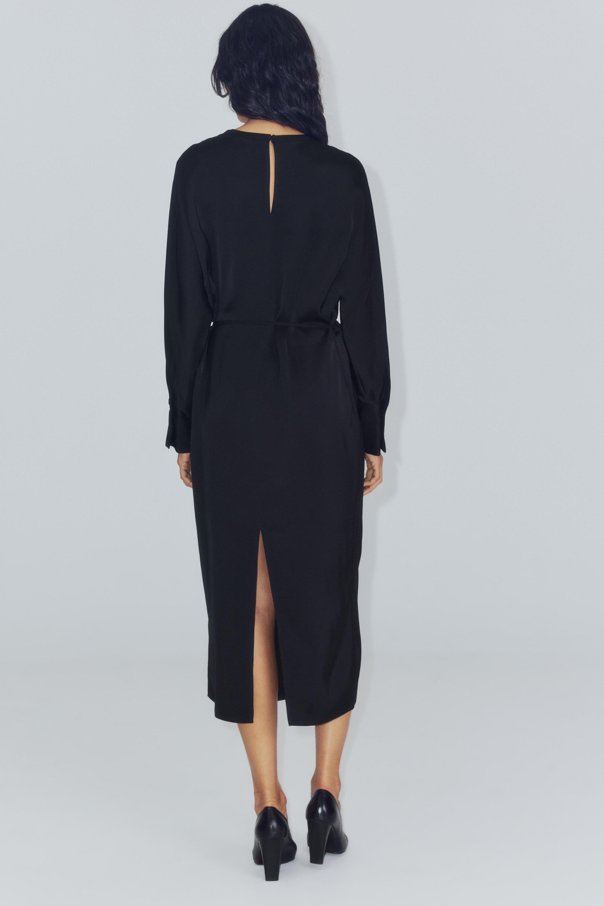 ZW COLLECTION SATIN BELT DRESS