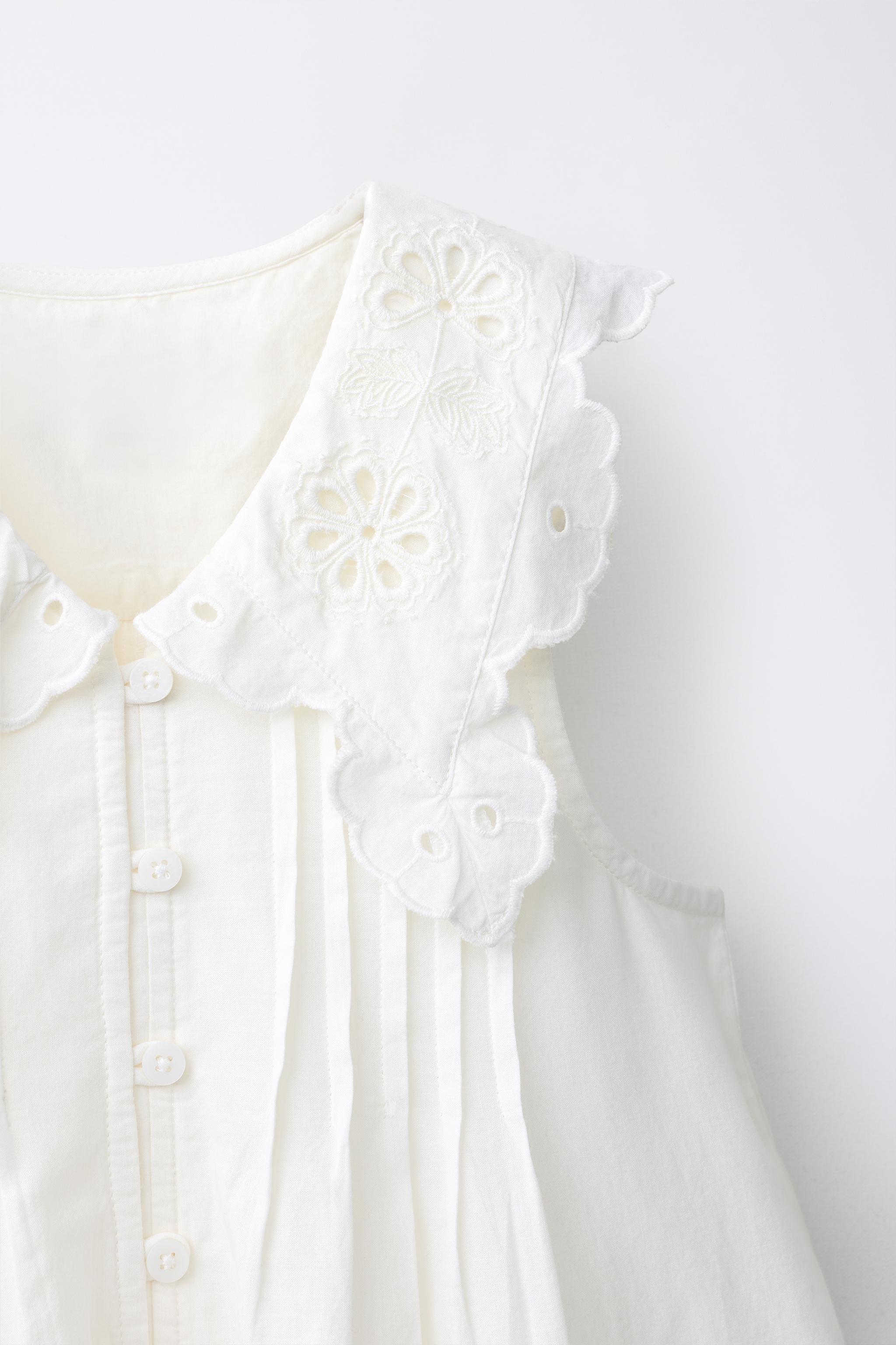 COMBI-SHORT COL CLAUDINE BRODERIES