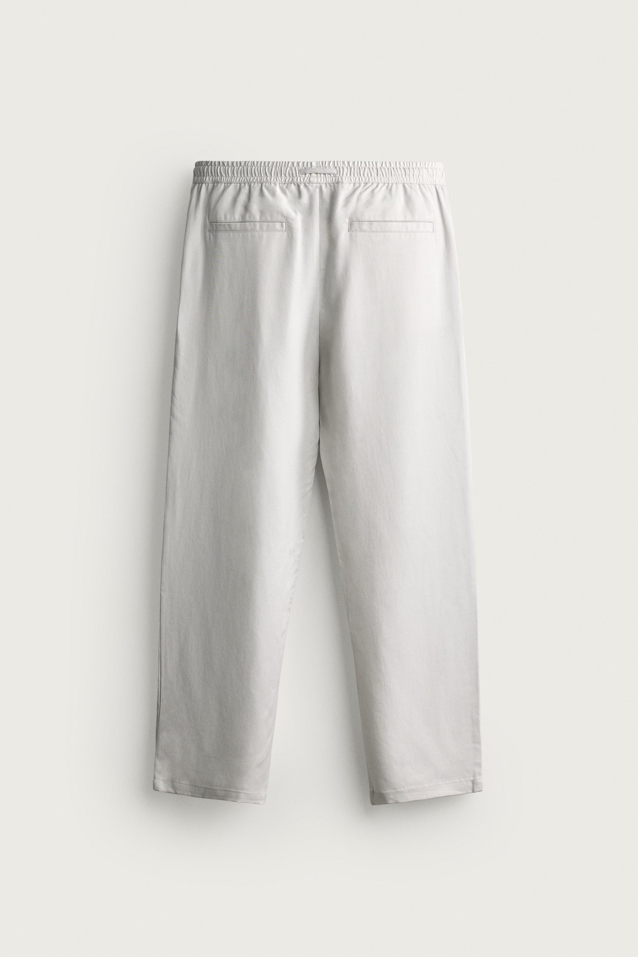 Zara %100 LİYOSEL RELAXED FIT PANTOLON görsel 8