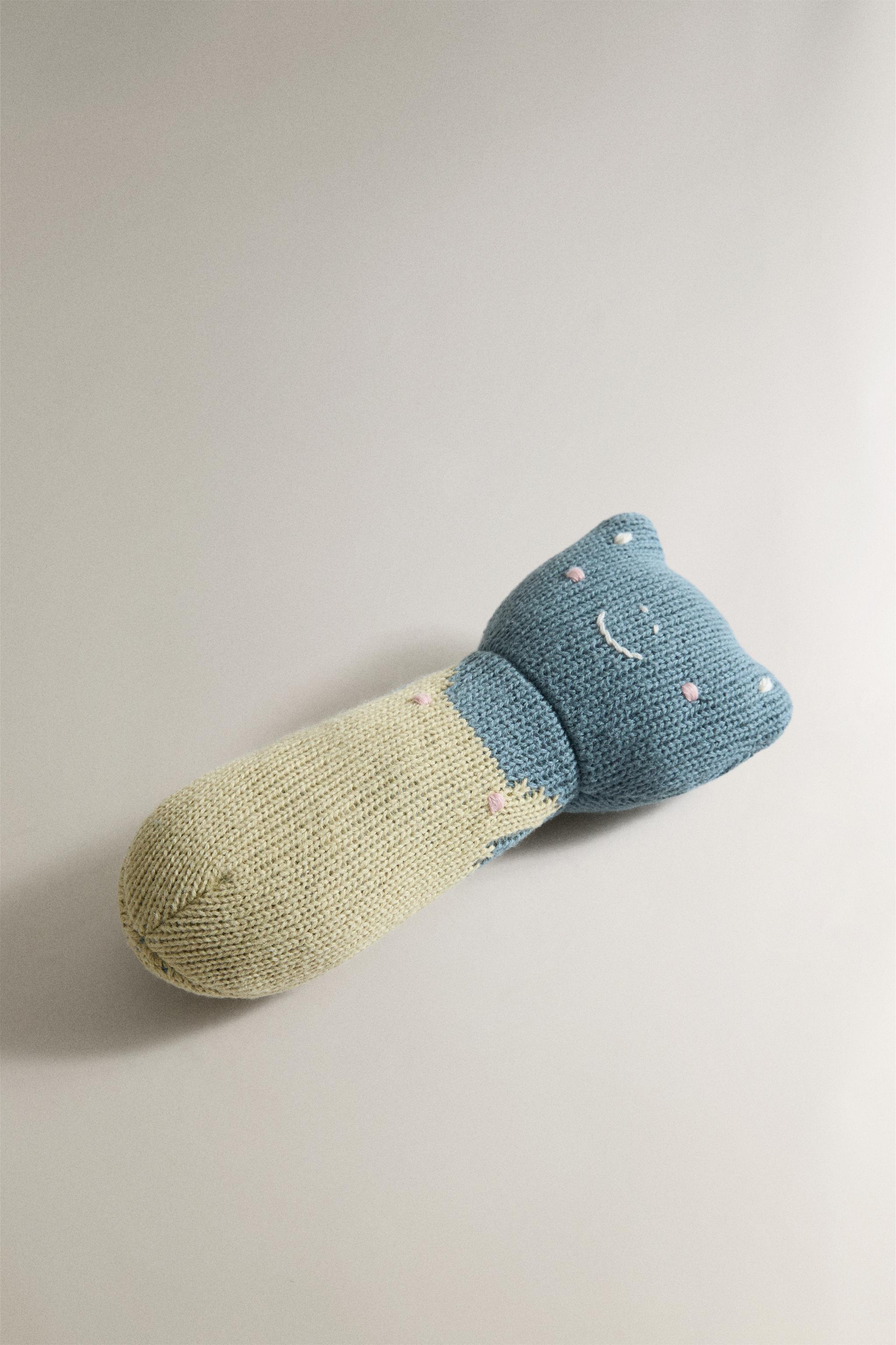 FROG SOFT TOY RATTLE — Light green (alternate view)