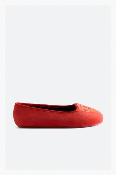 CHAUSSONS ENFANT VELOURS THE ANIMALS OBSERVATORY - Rouge de Zara