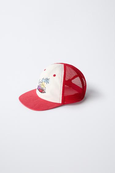 CARS LIGHTNING MCQUEEN © DISNEY EMBROIDERED MESH CAP - Red by Zara - Image 1