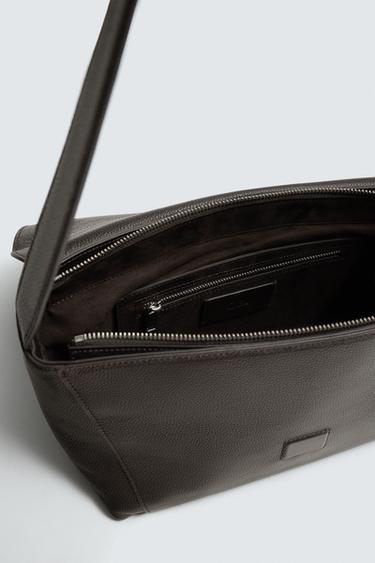 LEATHER CROSSBODY BAG - Brown by Zara - Image 5