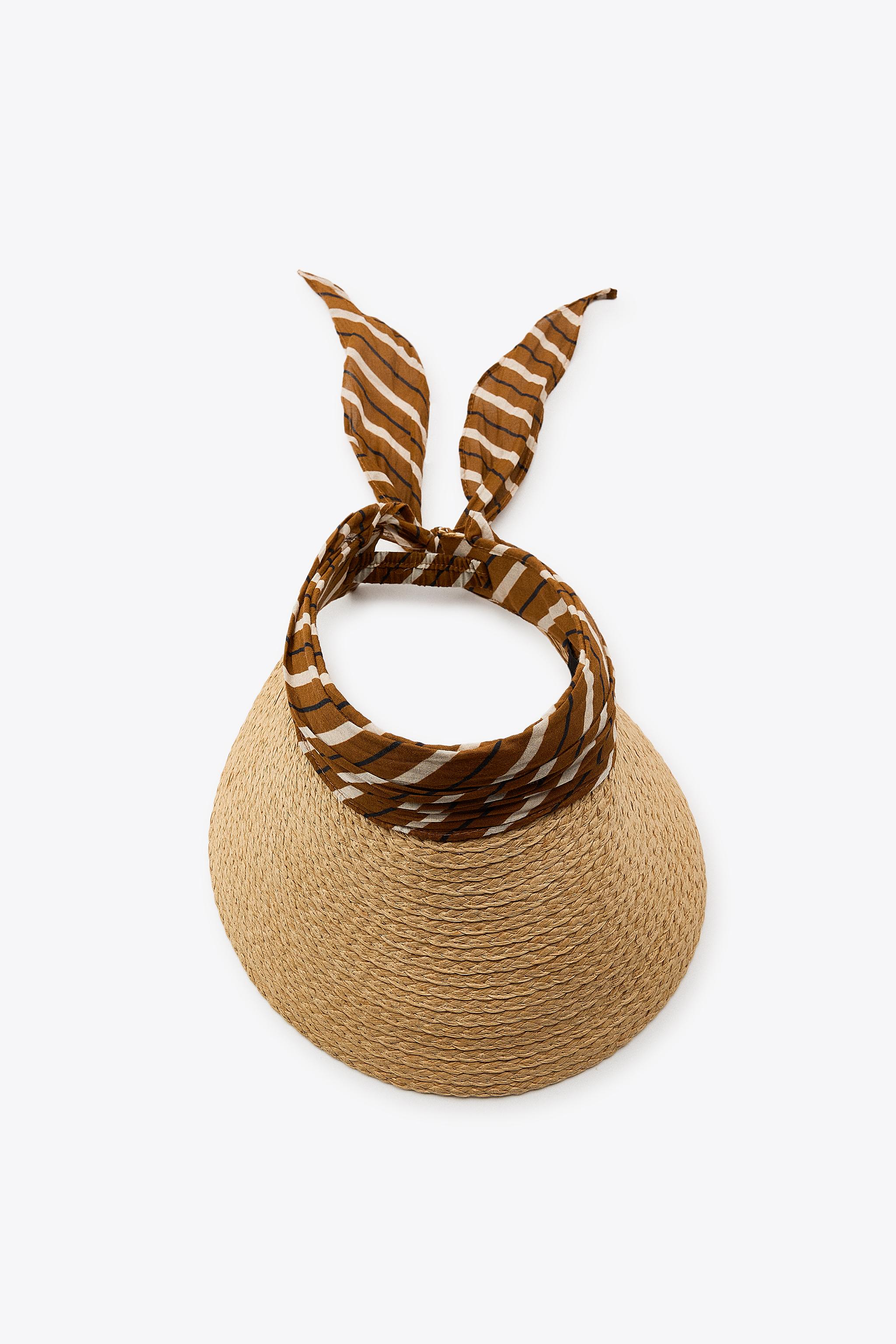 ANIMAL PRINT SCARF VISOR - taupe brown | ZARA Canada