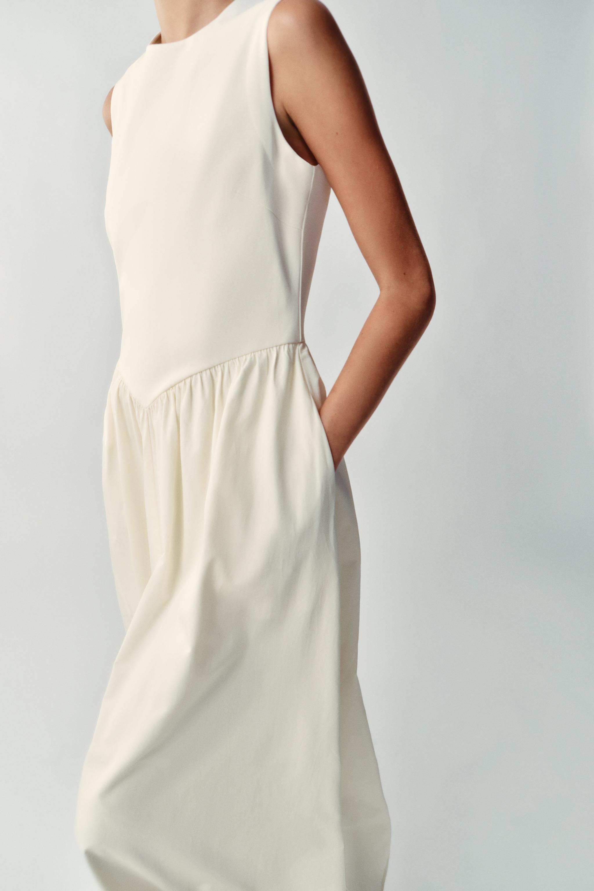 Женские платья Zara COMBINATION MIDI DRESS — фото 7