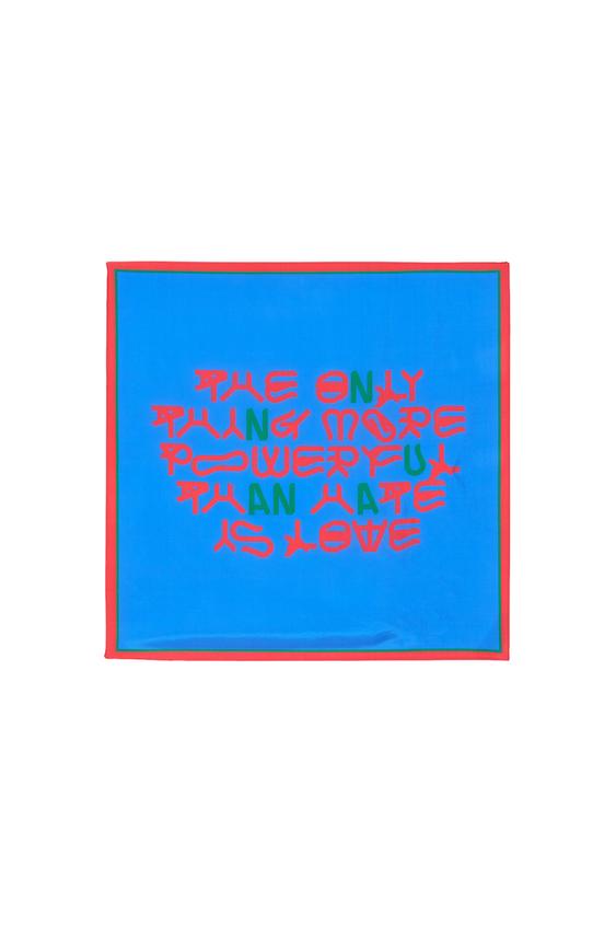 LOVE PRINT 100% SILK BANDANA from Zara - $39.90