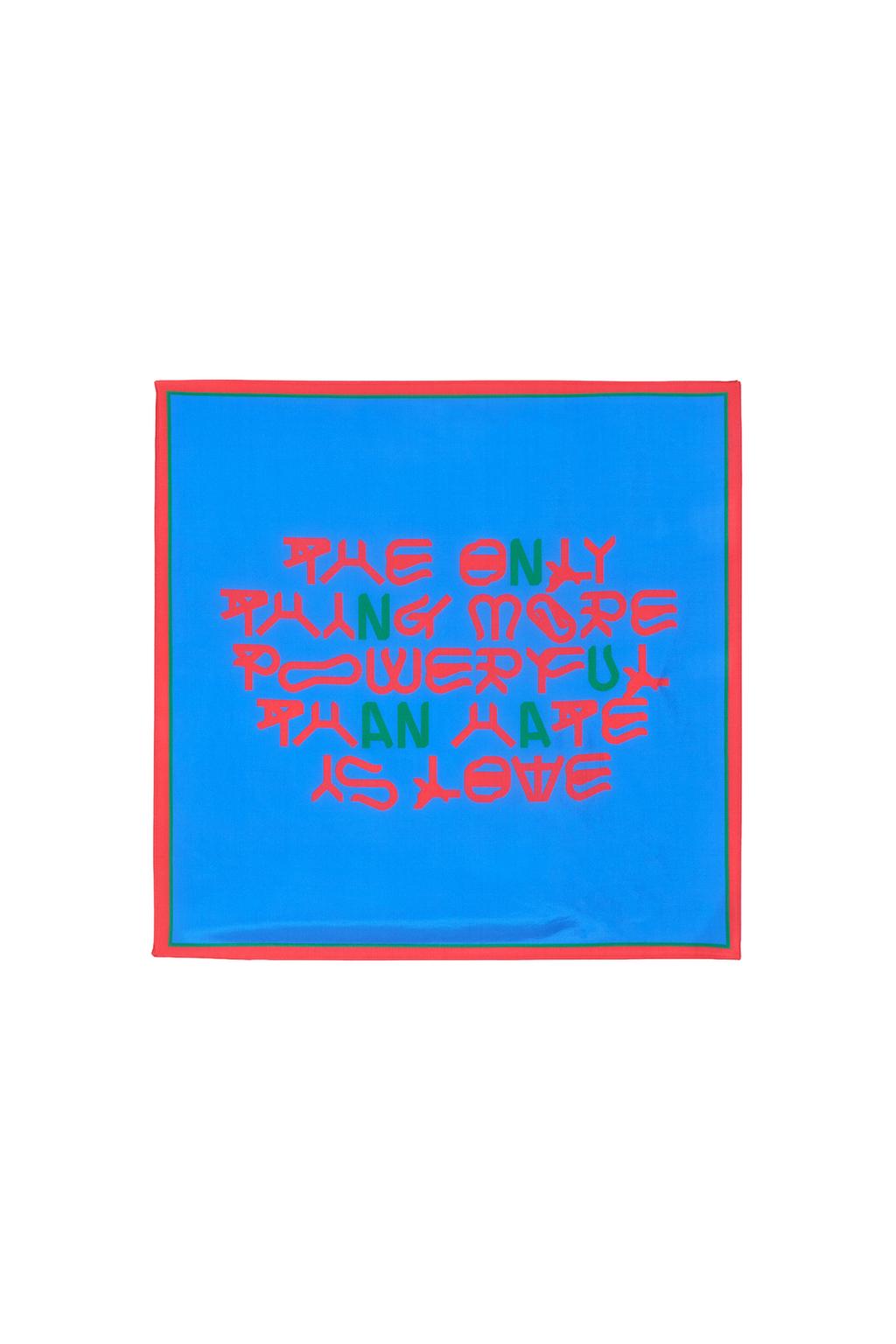 100% SILK 'LOVE' PRINT BANDANA