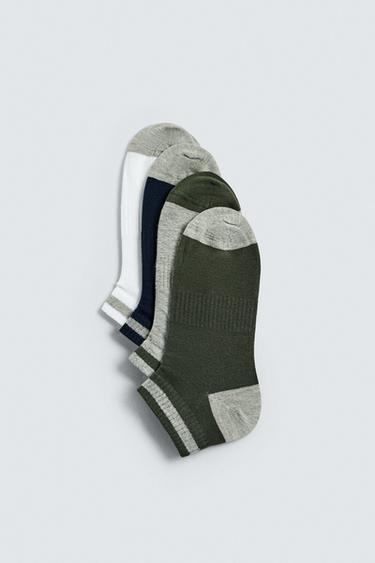 Zara CONTRAST SHORT SOCKS FOUR-PACK - various