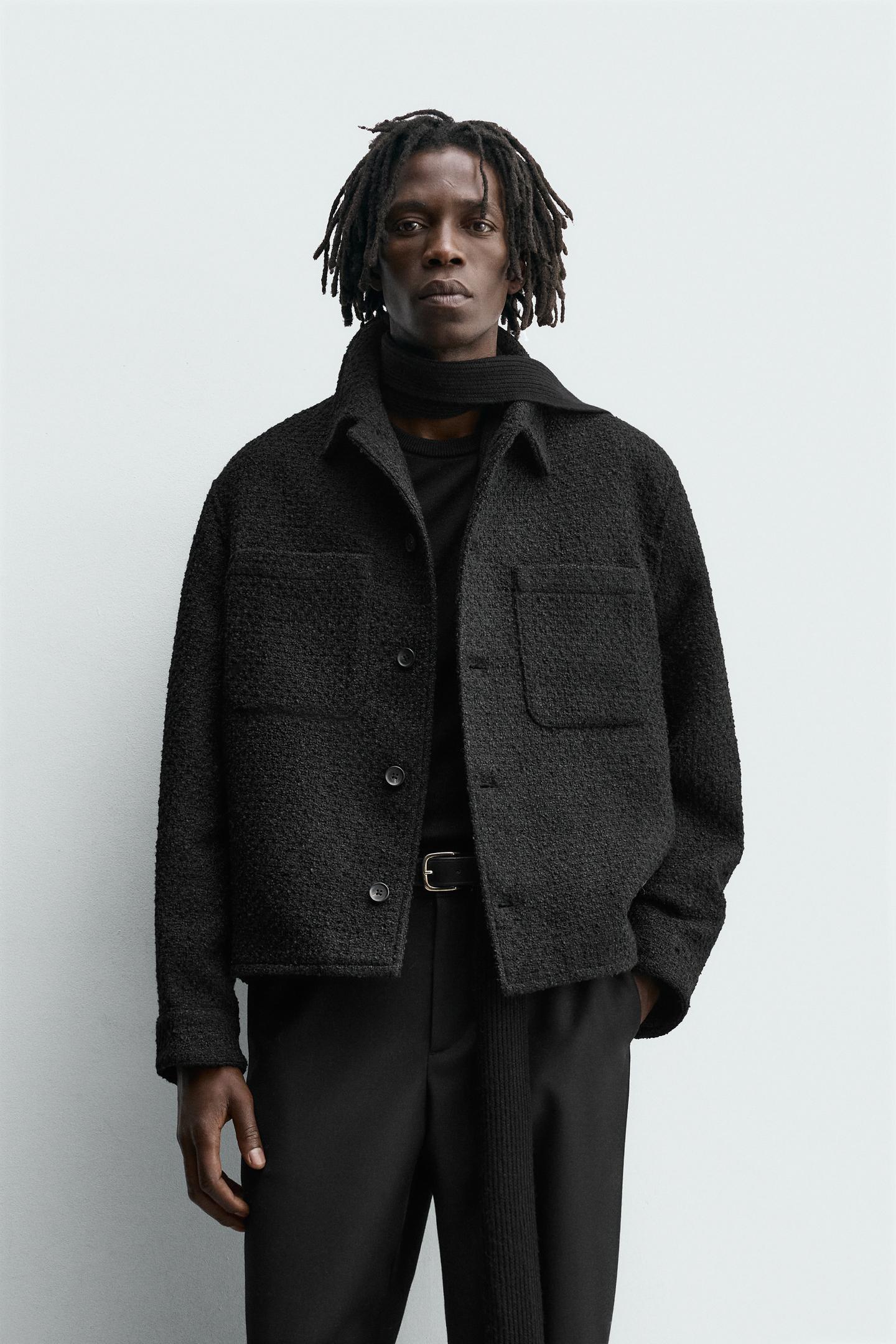 TEXTURED POCKET OVERSHIRT