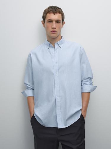 Zara 100% cotton Oxford shirt - Sky blue