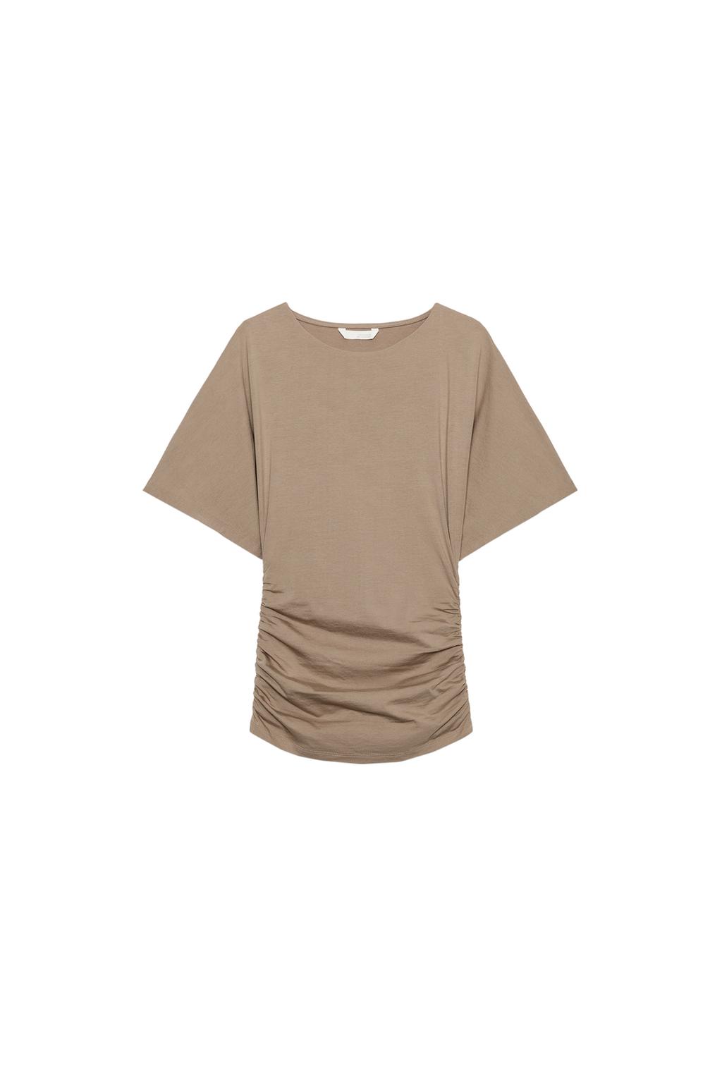 SHORT SLEEVE DRAPED T-SHIRT - image 3