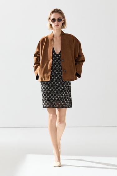 Zara Mini dress with beaded detail - Black