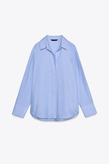 BASIC OXFORD SHIRT - Sky blue by Zara