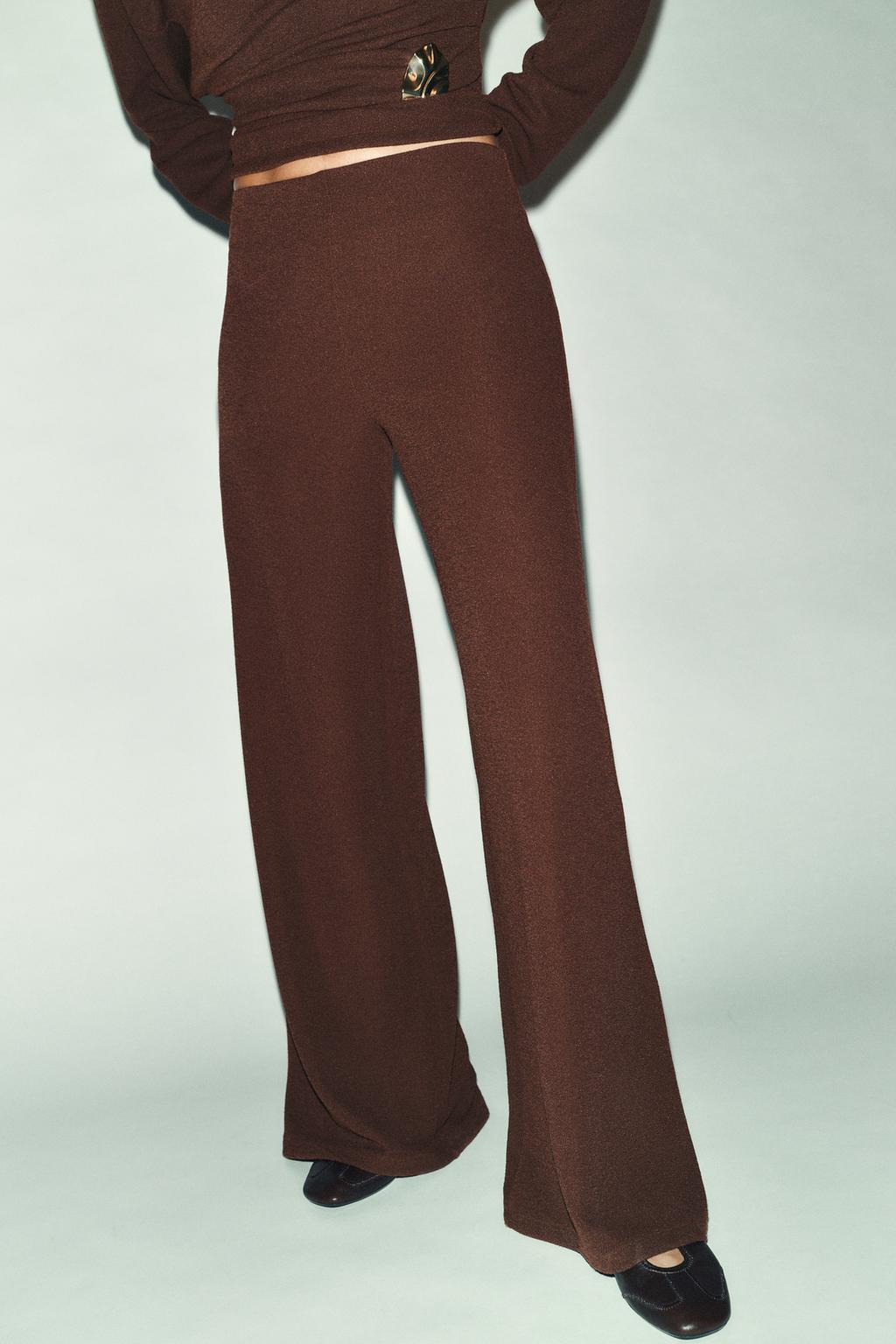 TEXTURED WIDE LEG PANTS - image 2