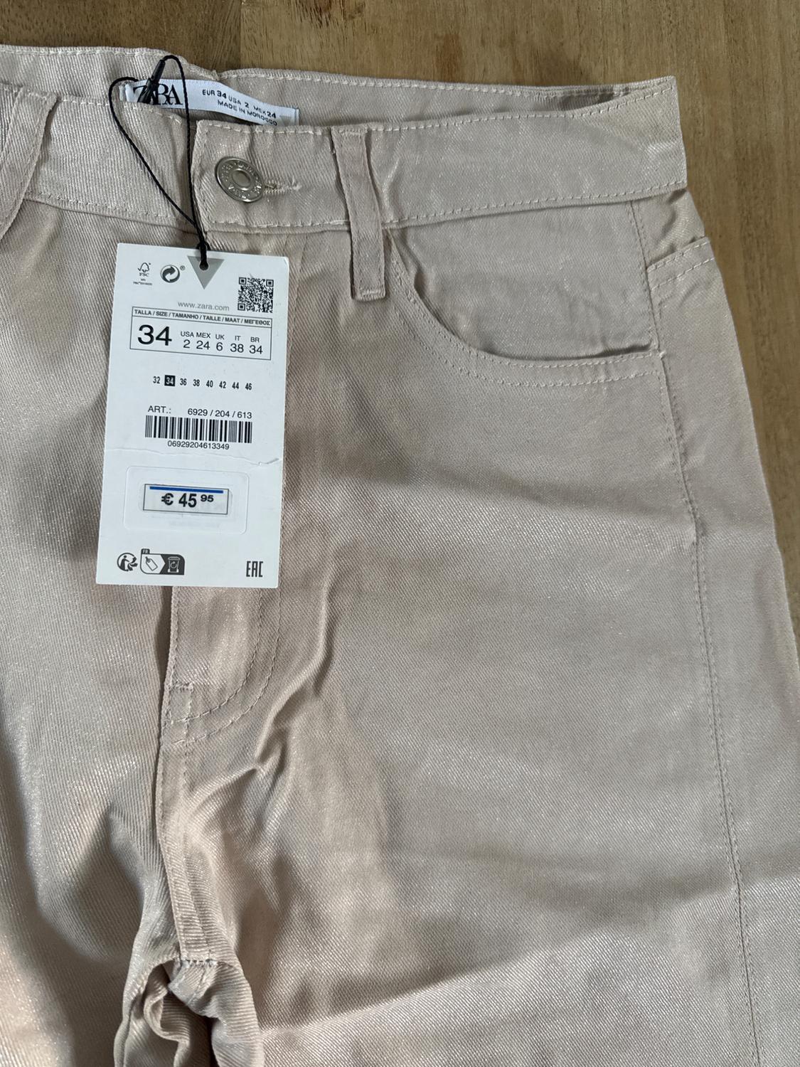 TRF WIDE-LEG HIGH-WAIST SHINY TROUSERS - Image 3