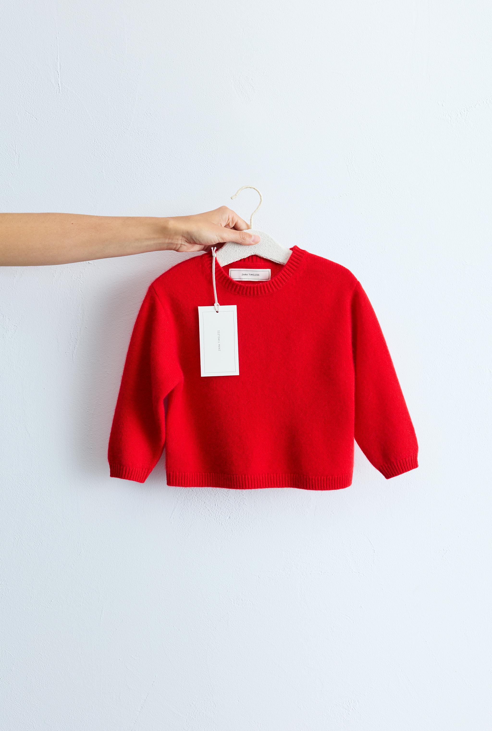 ZARA TIMELESS - 100% CASHMERE SWEATER — Red