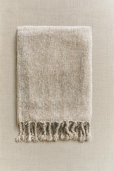 CHUNKY CHENILLE THROW - camel by Zara - Image 5