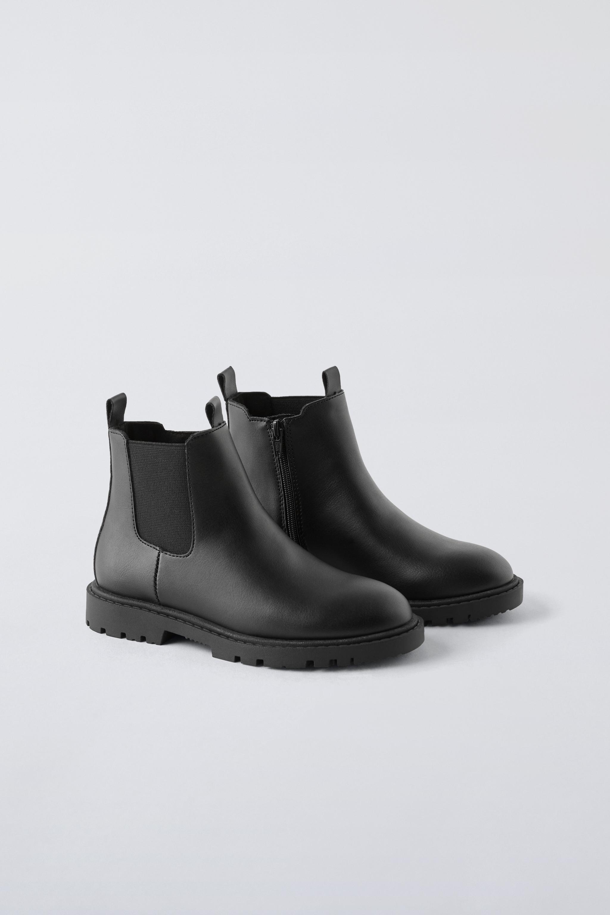 BOTTINES A SEMELLES CRANTEES Noir ZARA Belgique Belgium