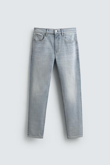BASIC SLIM FIT JEANS - Sky blue by Zara