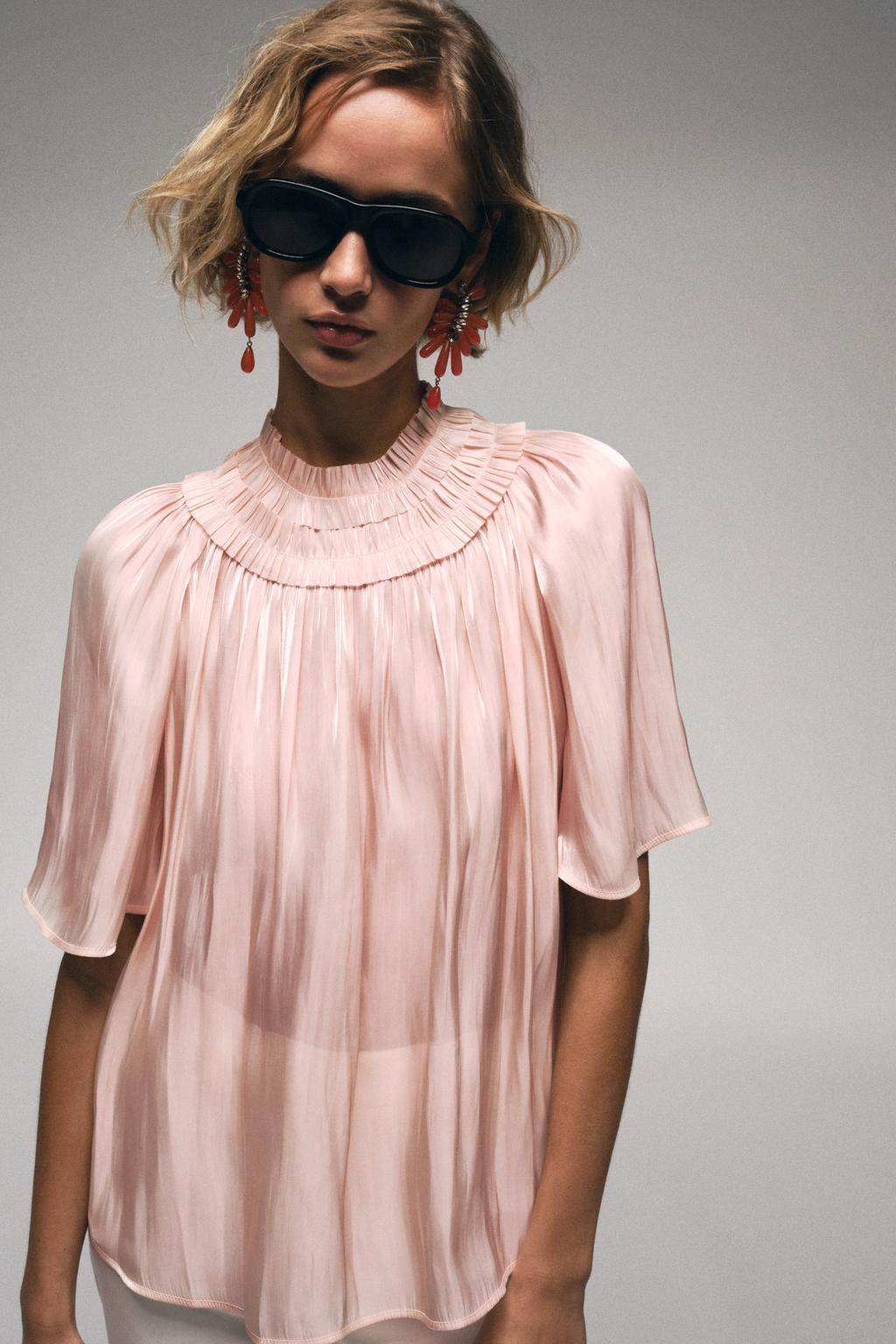 SHIMMER EFFECT BLOUSE