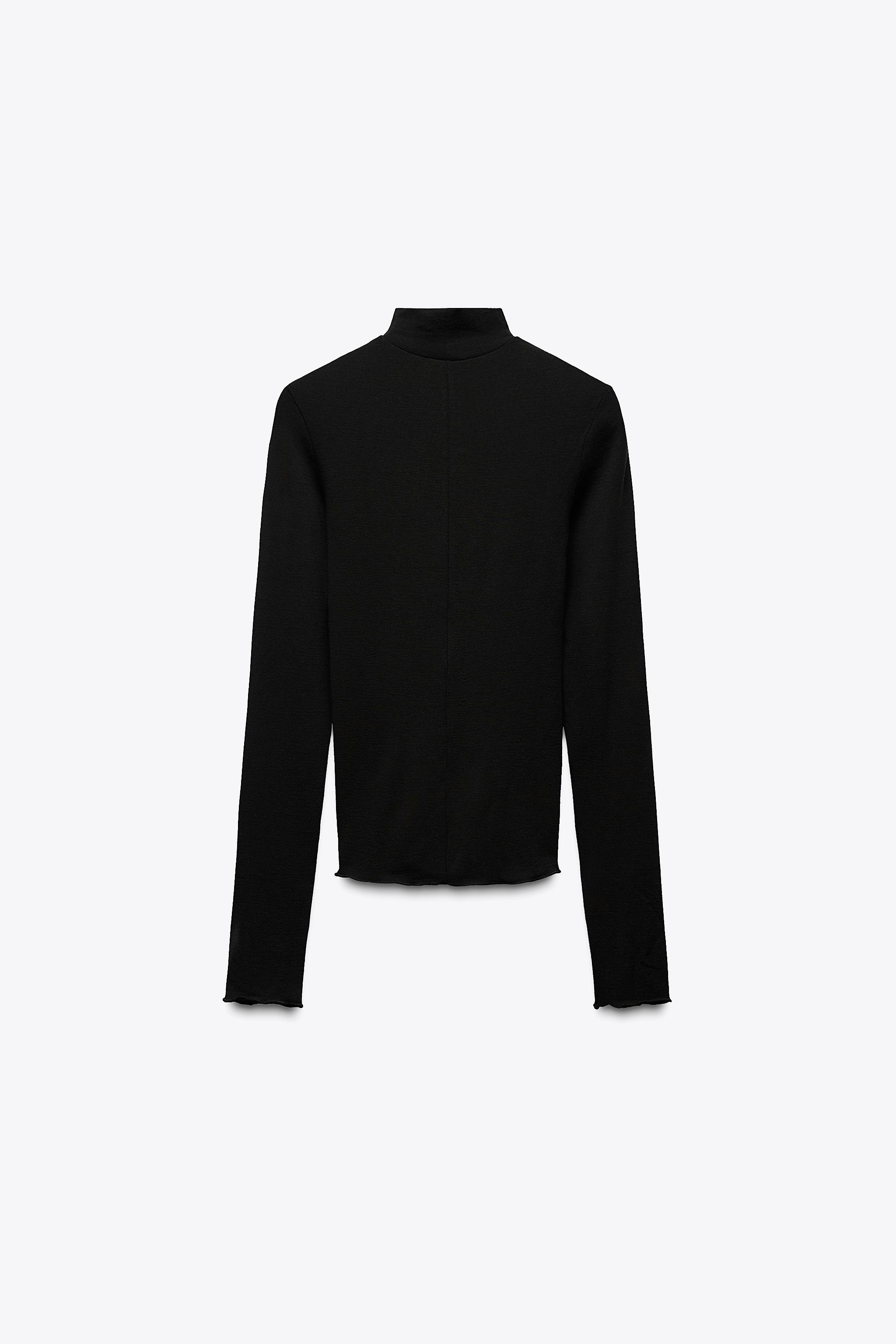 タートルネック Tシャツ - ブラック | ZARA Japan / 日本