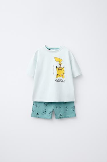 6–14 LET/ PYŽAMO, TRIČKO A BERMUDY PIKACHU POKÉMON ™ - Modrozelená od Zara - Obrázek 0