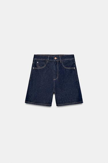 Zara Z1975 系列媽咪版短褲 - 藍色