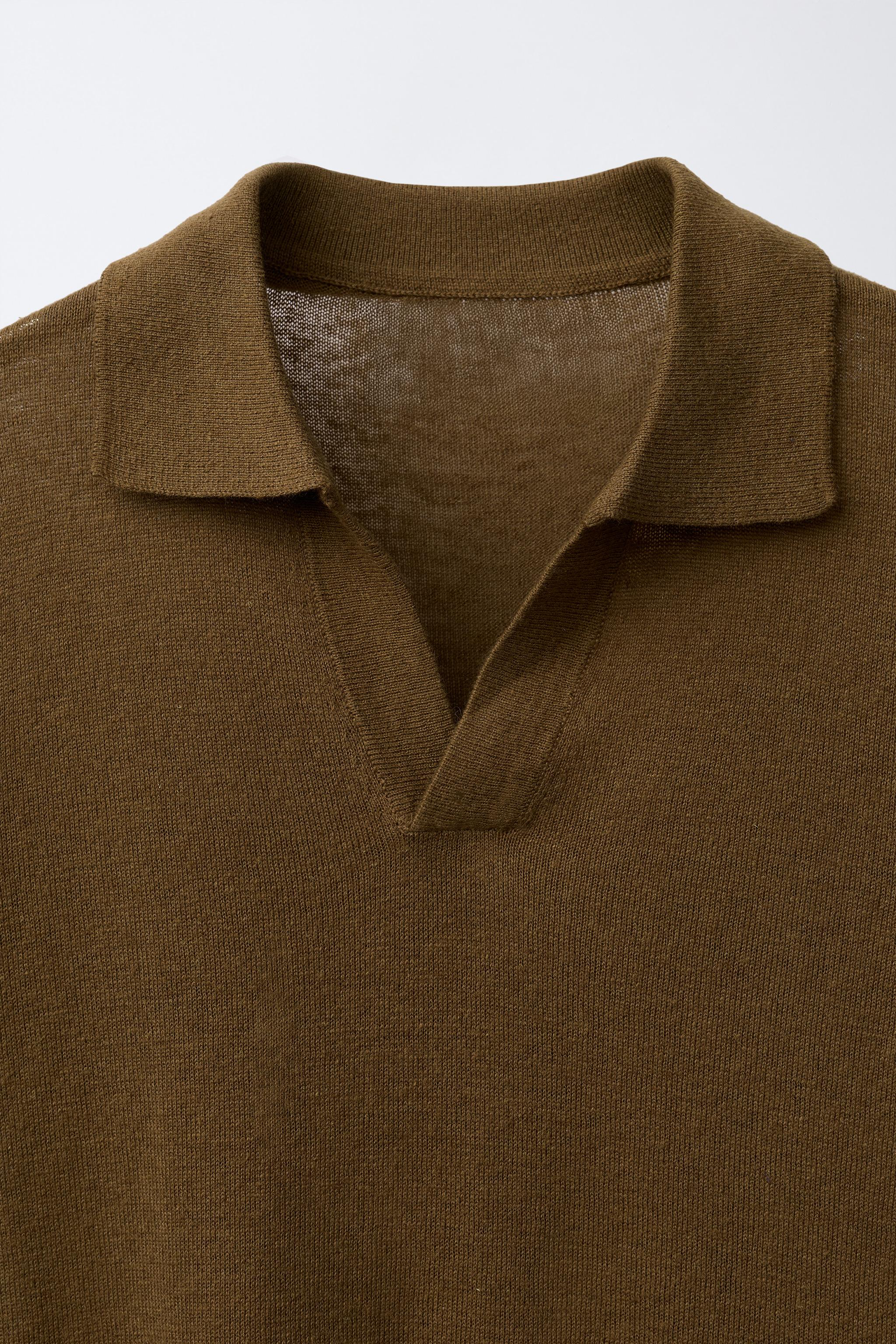 LINEN AND COTTON POLO SHIRT