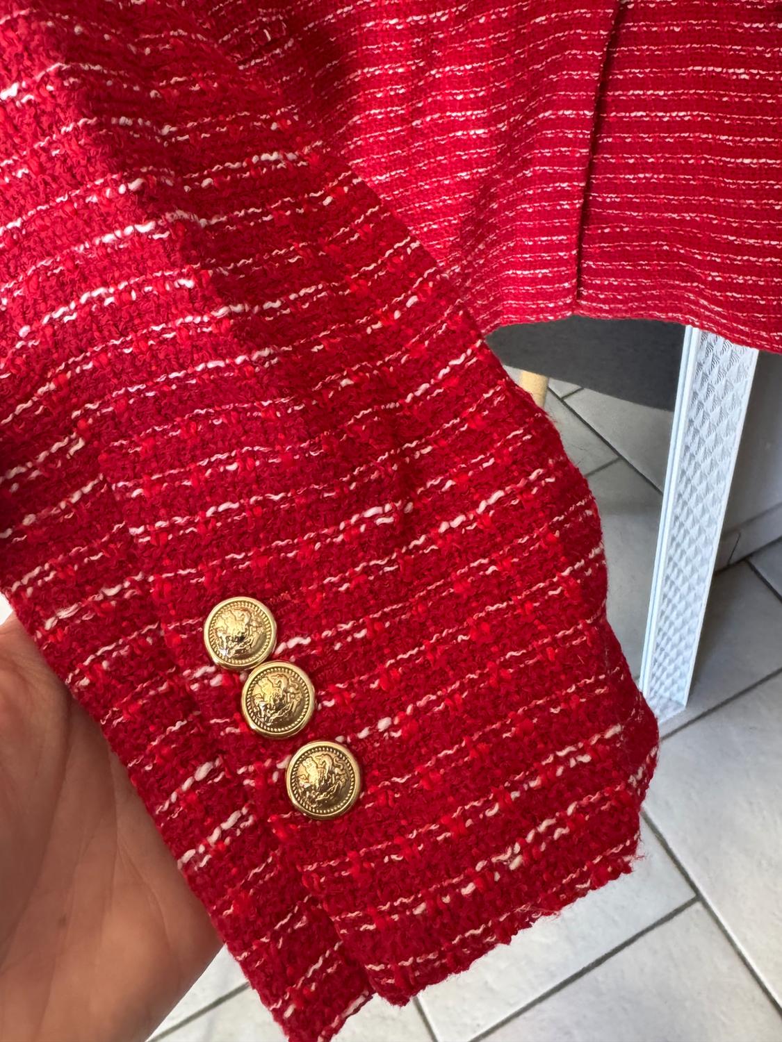 TEXTURED DOUBLE-BREASTED BLAZER - Image 3