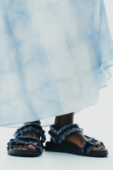 DENIM PLATFORM SANDALS - Denim Blue by Zara - Image 2