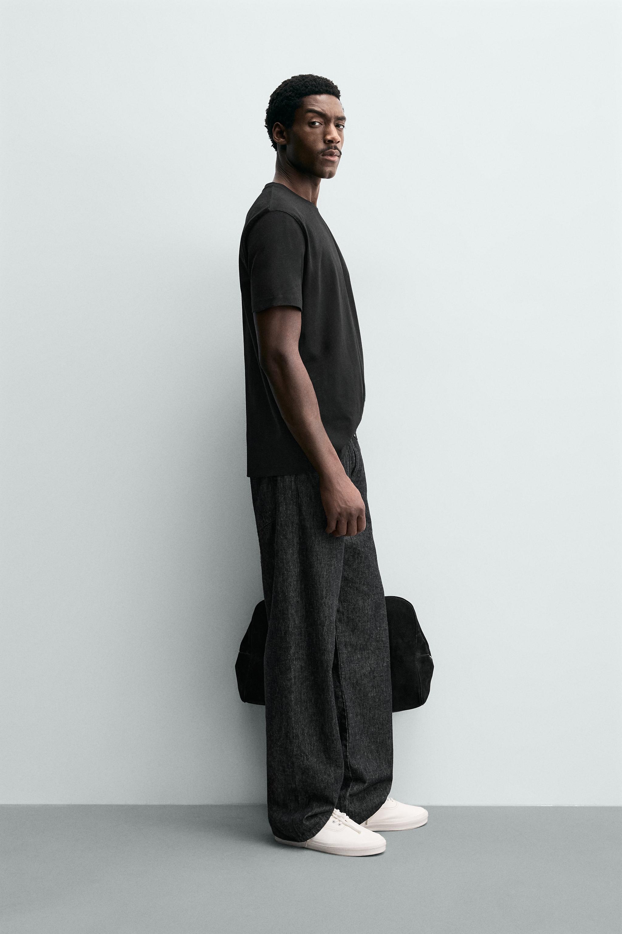 Мужские футболки Zara 3-PACK MEDIUM WEIGHT BASIC T-SHIRTS /02 — фото 7