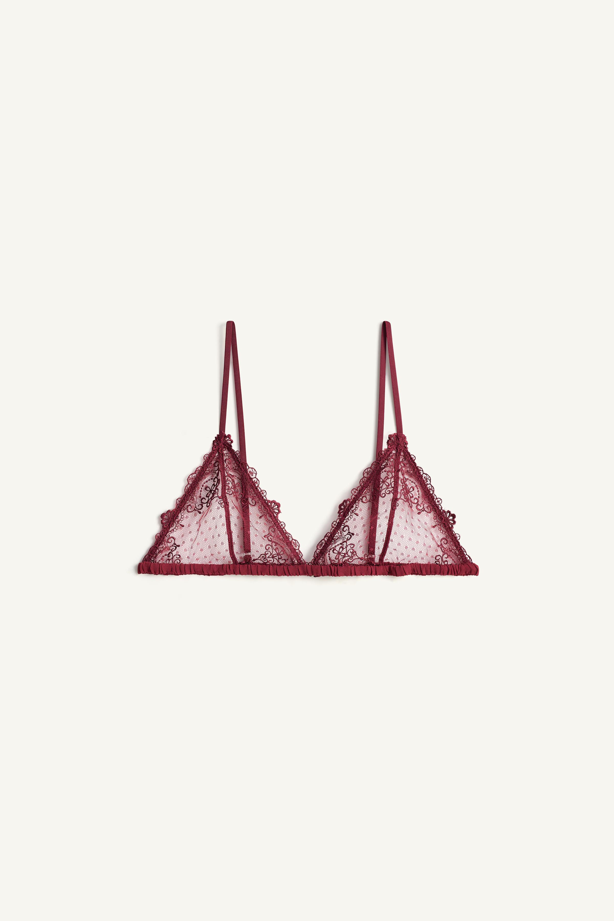 Limited Edition Lace Triangle Bra by Zara