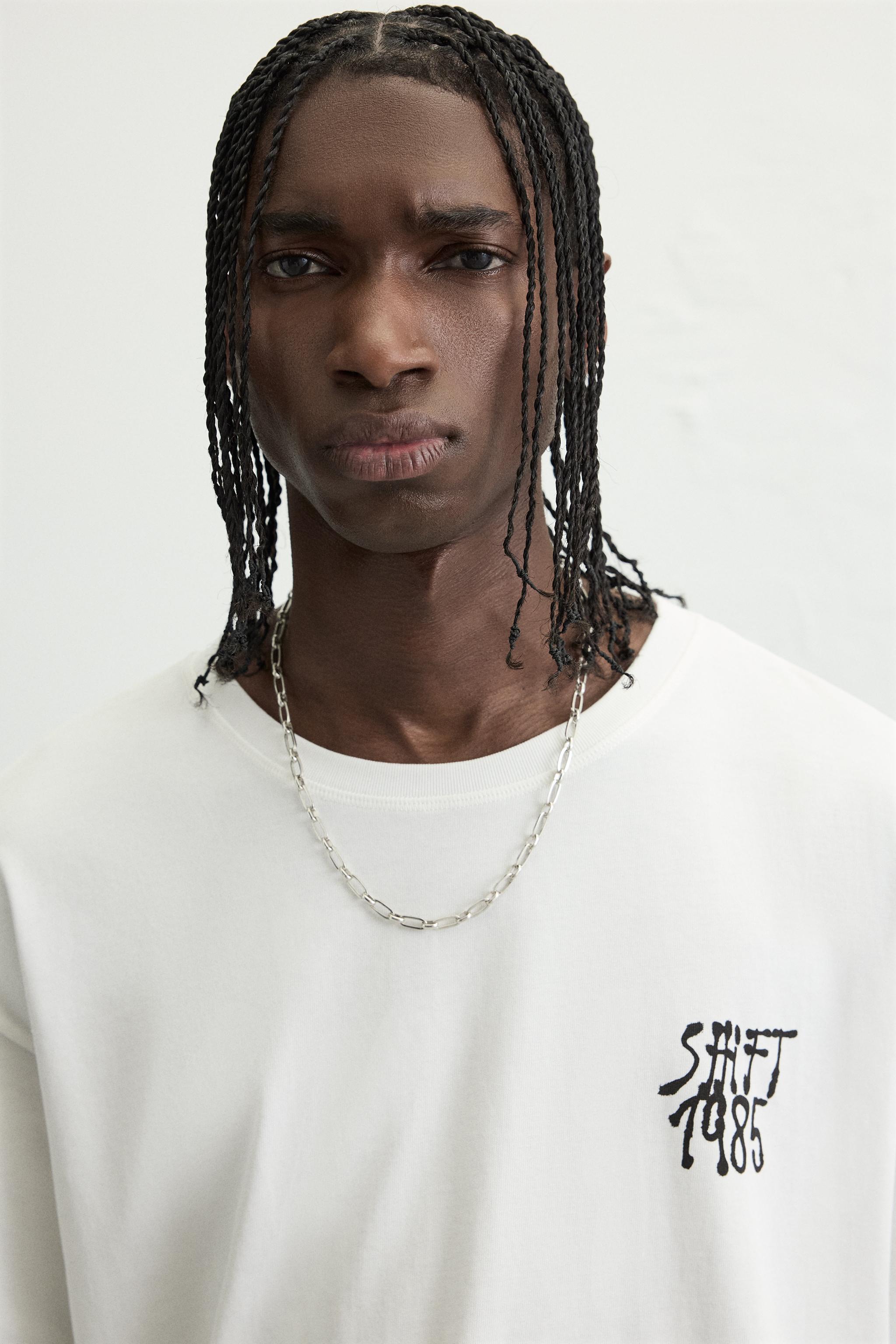 【ZARA】グラフィティテキストTシャツ ホワイト | 5644/105/250 GRAFFITI TEXT T-SHIRT - White | ZARA United States