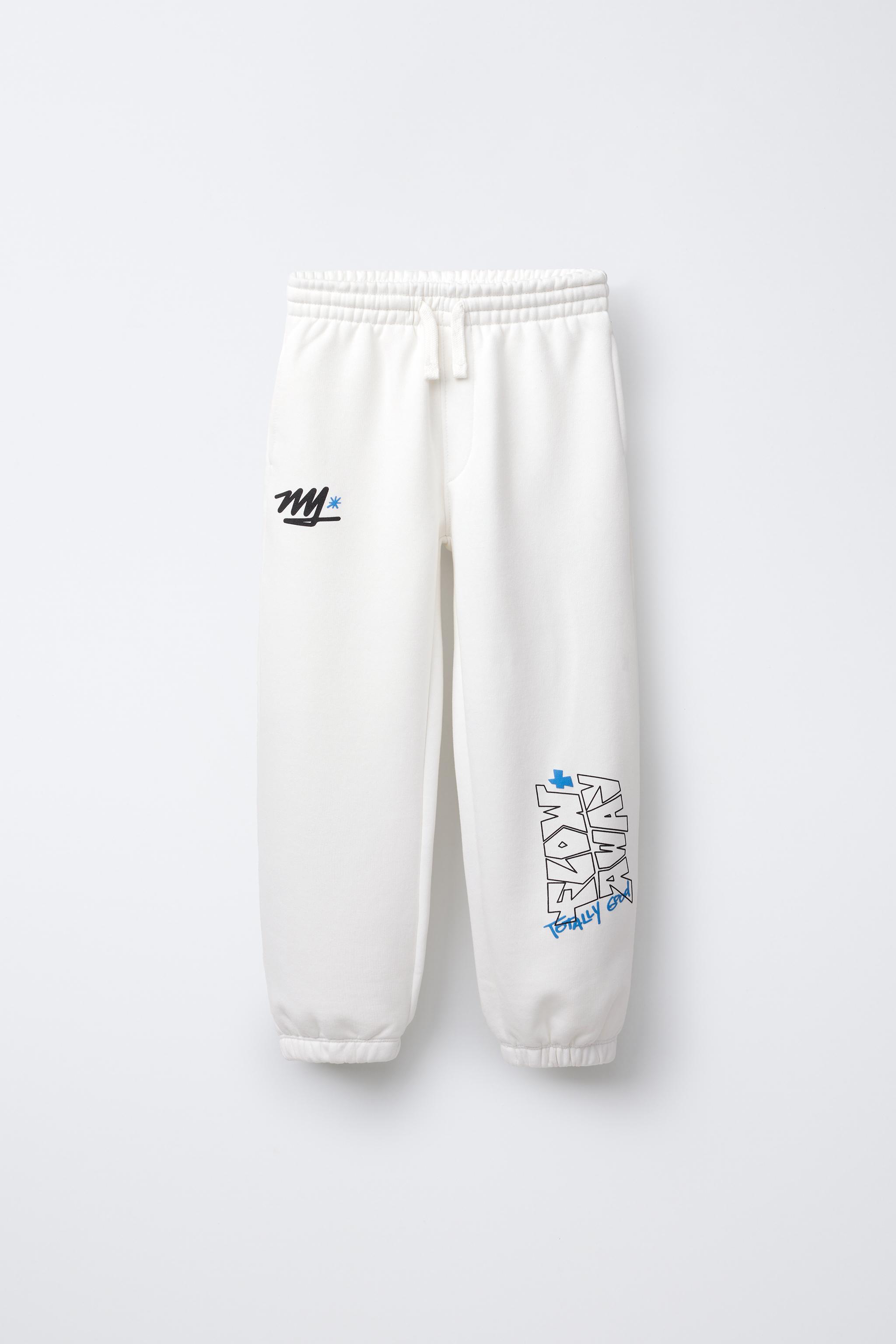 GRAFFITI FLEECE JOGGER PANTS - Stone | ZARA United States GRAFFITI FLEECE JOGGER PANTS - Stone | ZARA United States