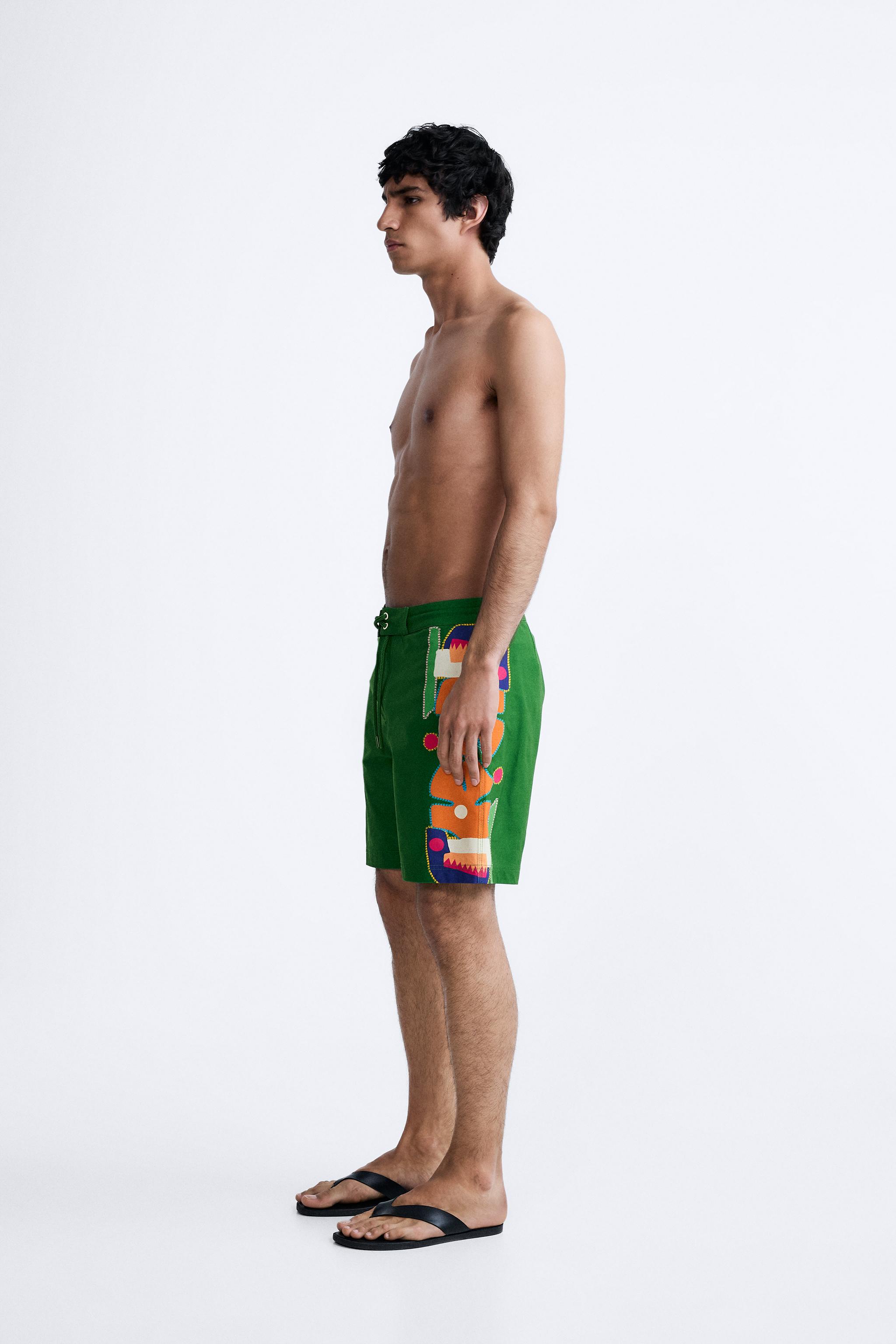 FLORAL PRINT SWIMMING TRUNKS LIMITED EDITION - Zara