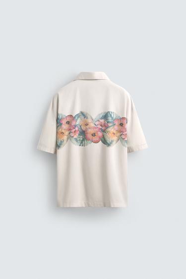 FLORAL PRINT SHIRT - Grey by Zara - Image 6