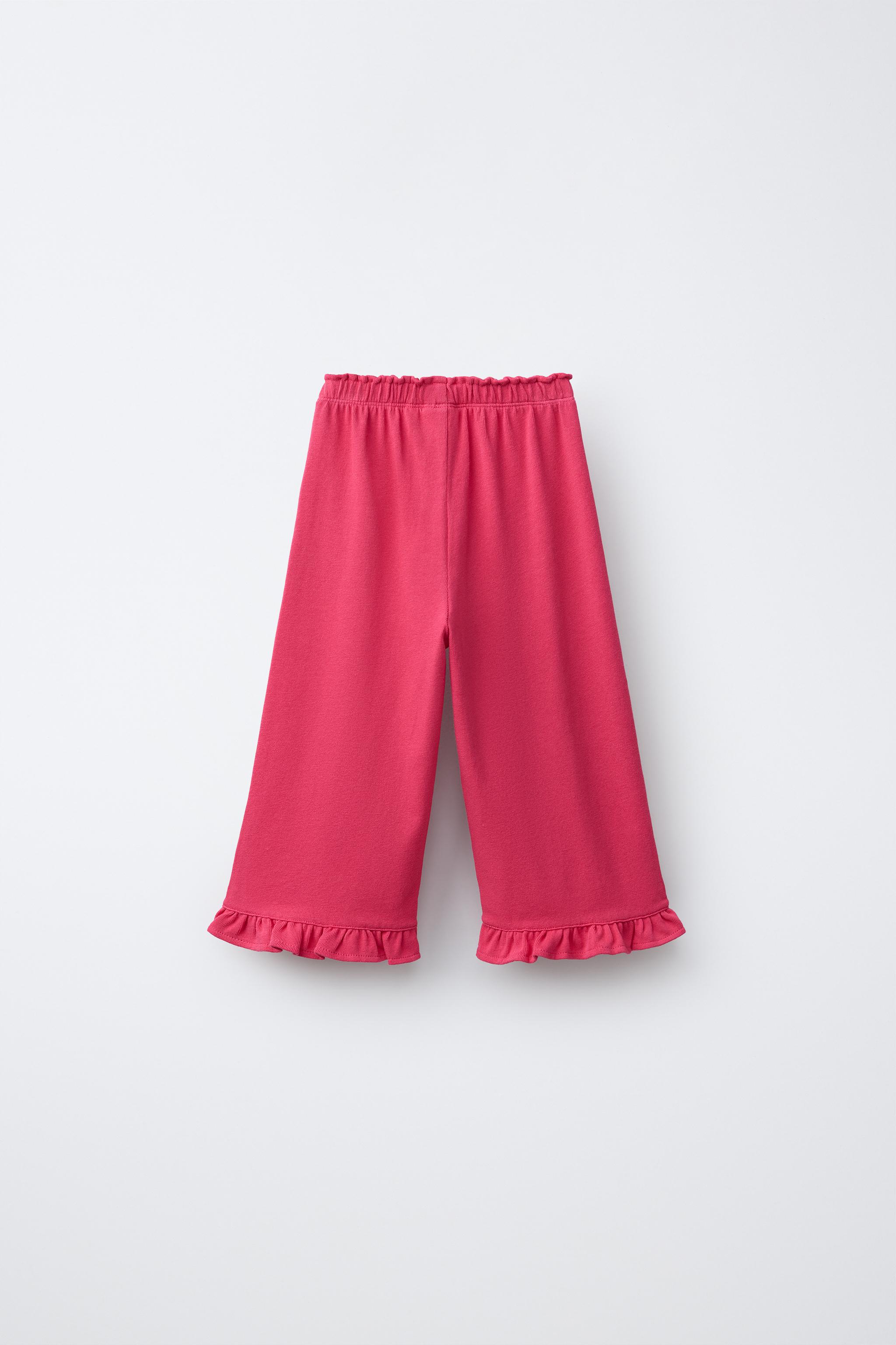 RUFFLED CULOTTES — Raspberry