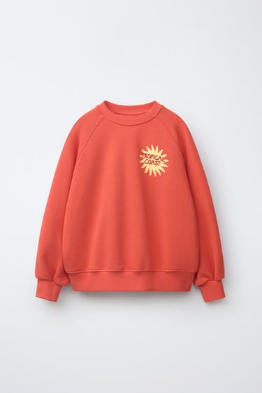 SUN PRINT SWEATSHIRT - Orange by Zara