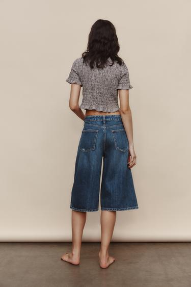 CROPPED GINGHAM SHIRT - Dark brown by Zara - Image 3