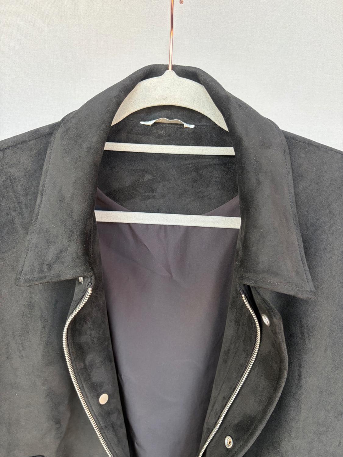 RELAXED FIT FAUX SUEDE JACKET - Image 10