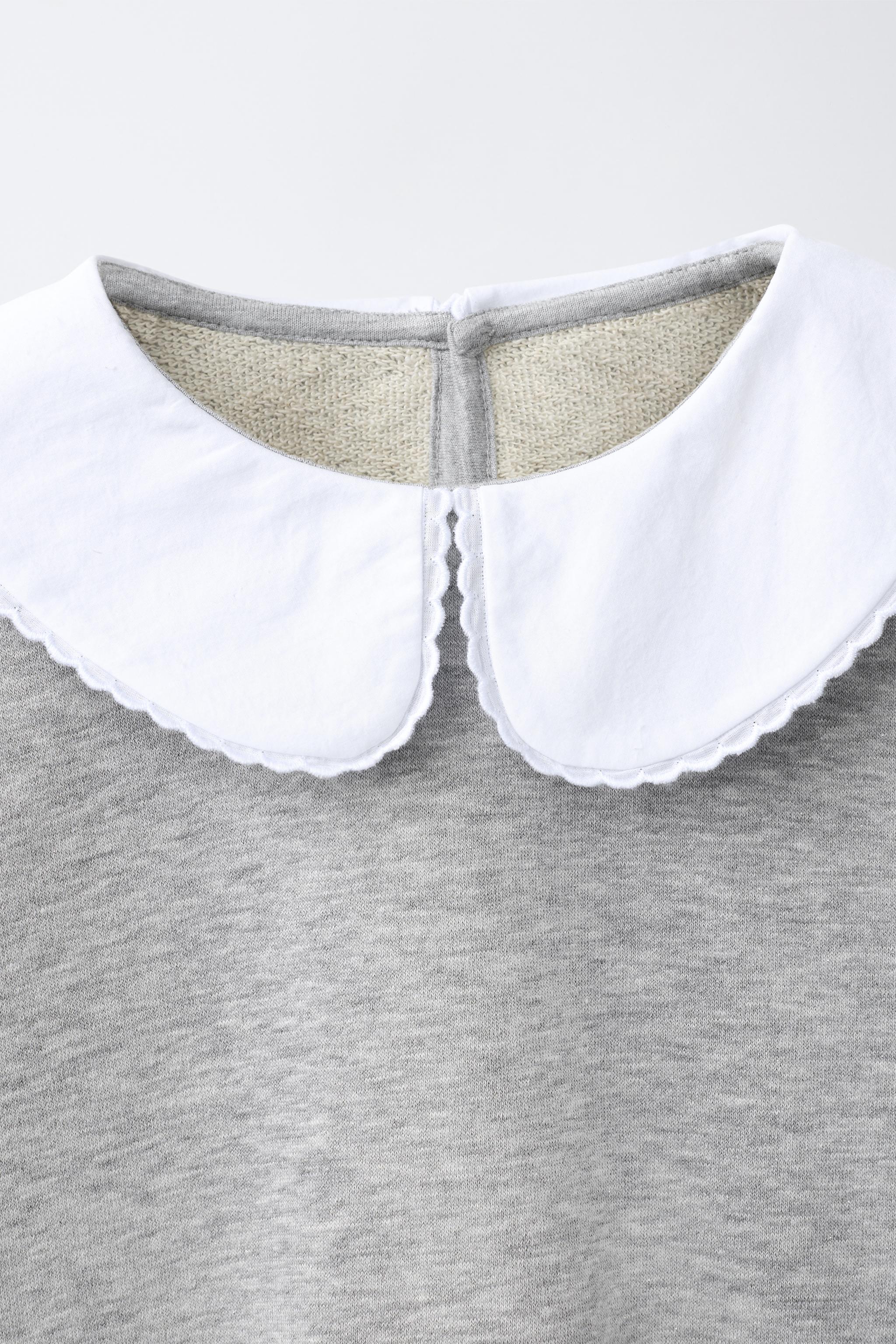 COMBINATION PETER PAN COLLAR SWEATSHIRT