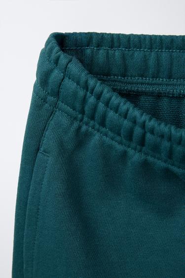 EMBROIDERED JOGGING BERMUDA SHORTS - Green by Zara - Image 2