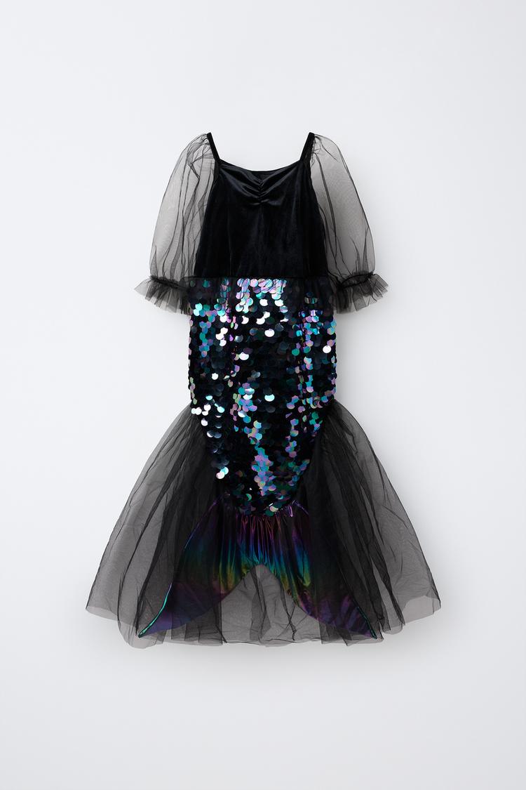 DISFRAZ VESTIDO SIRENA LENTEJUELAS